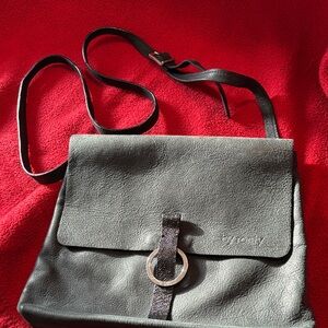 Black Leather Crossbody Bag By Rarity